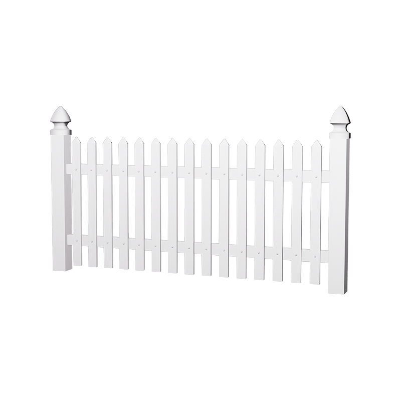 HAD1 gard de pichete montată pe față din PVC