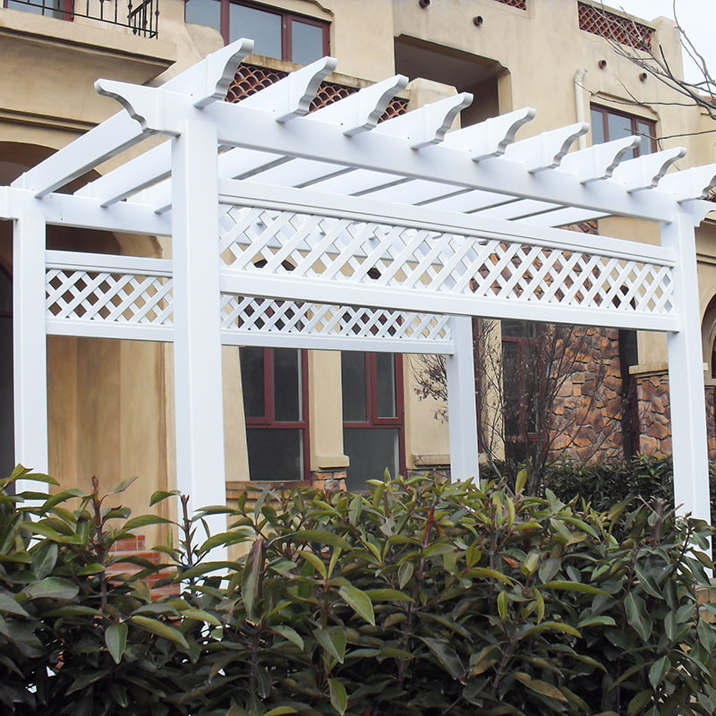 Pergola din PVC cu zăbrele